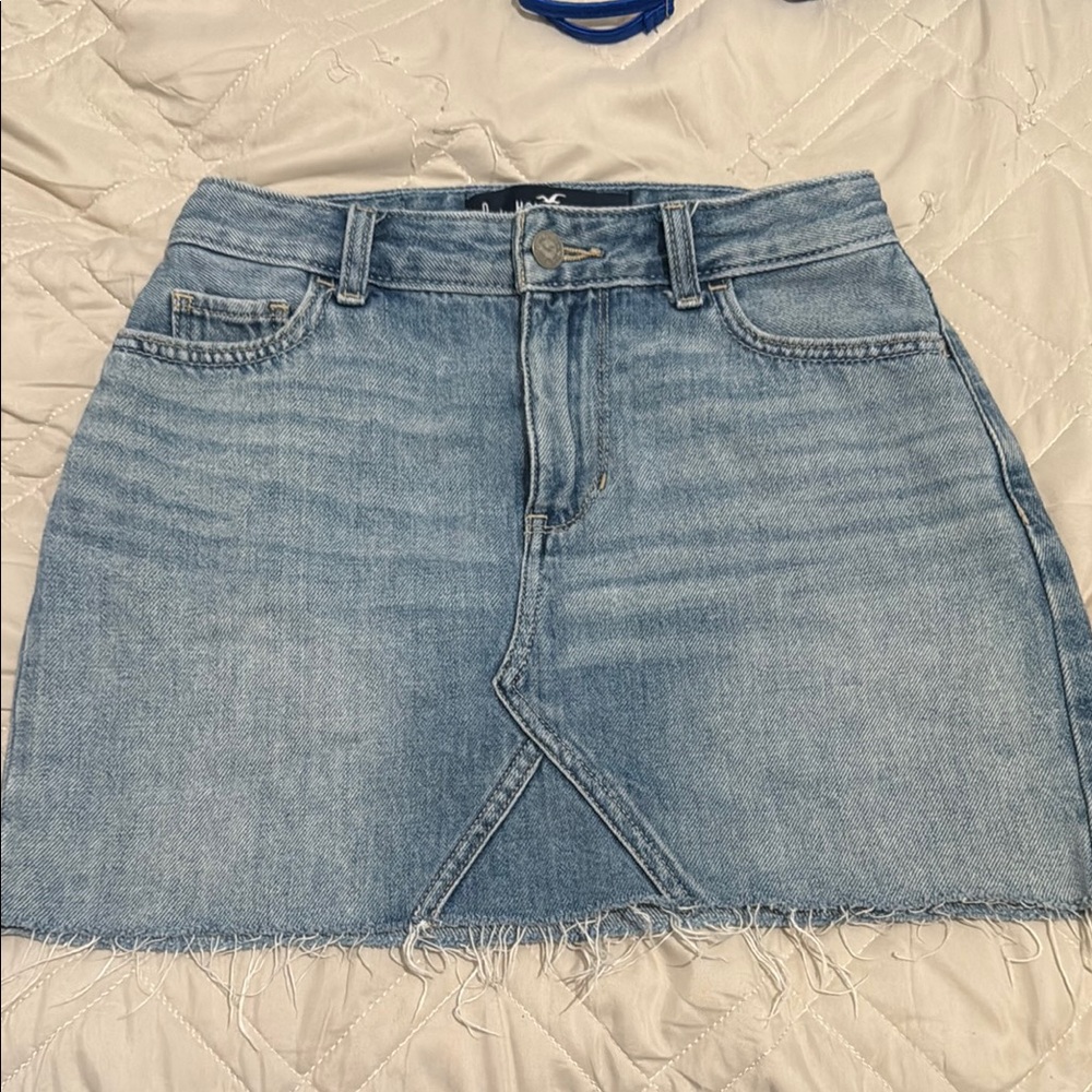 Hollister Blue Mini Skirt Casual Night Out